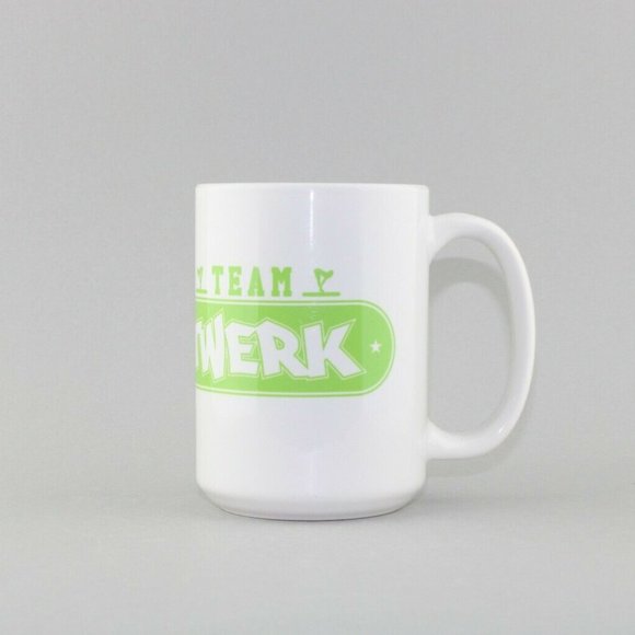 Team Twerk White Green Coffee Tea Cup Mug - Picture 3 of 8